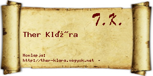 Ther Klára névjegykártya